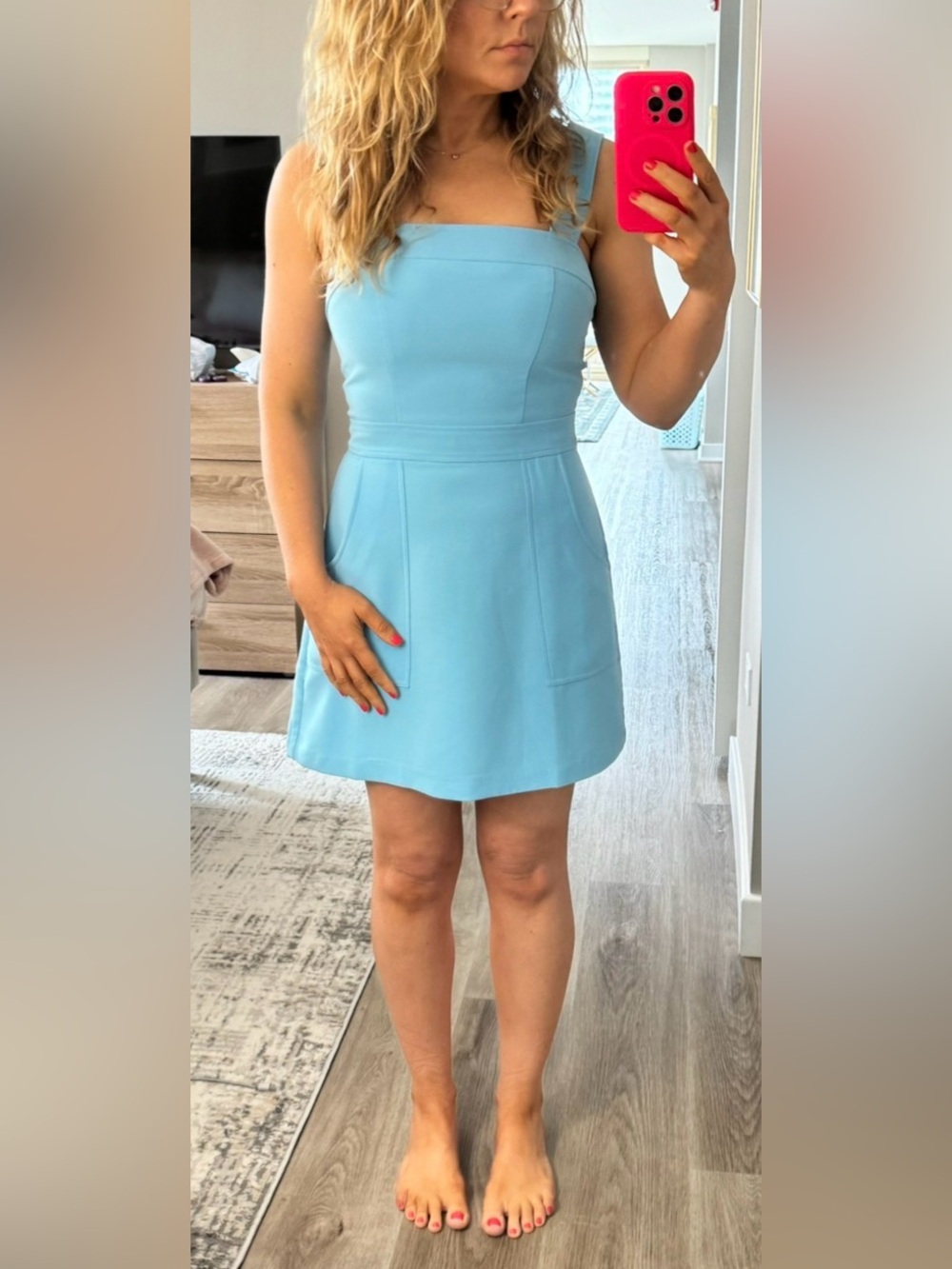 Amanda Uprichard Ace Mini Dress in Pacific Blue | Size Small | NWOT